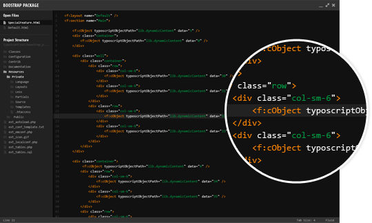 Editor shows typo3 fluid
